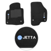 Jogo de Tapete Carpete Jetta 2011 a 2017 Preto Fixação Original