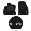 Jogo de Tapete Carpete Tiguan 2018 a 2025 Preto 7 Lugares Fixação Original