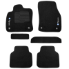 Jogo de Tapete Carpete Tiguan 2018 a 2025 Preto 7 Lugares Fixação Original