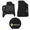 Jogo de Tapete Carpete Logan 2015 a 2025 Preto Com Trava
