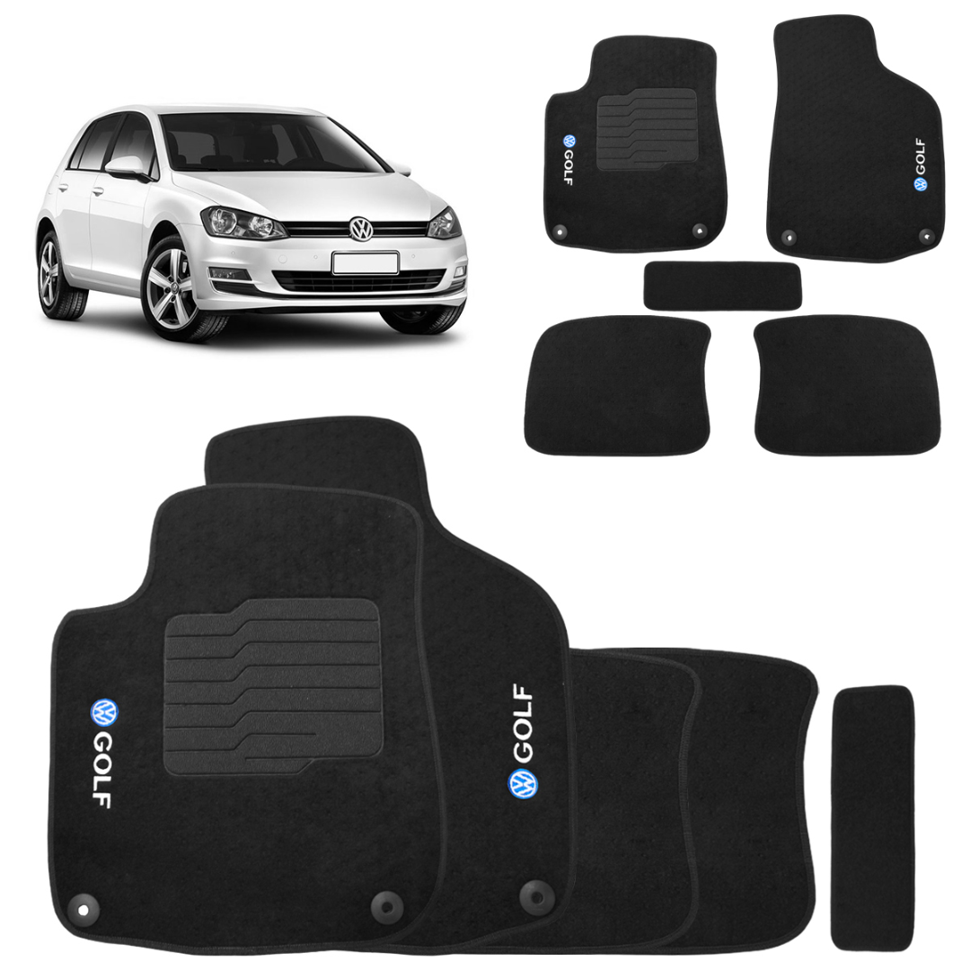 Jogo de Tapete Carpete Golf 2012 a 2020 Preto Fixação Original