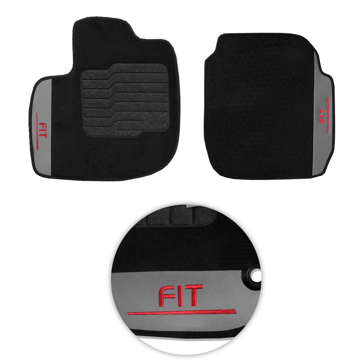 Jogo de Tapete Carpete New Fit 2015 a 2021 Preto 5 Peças